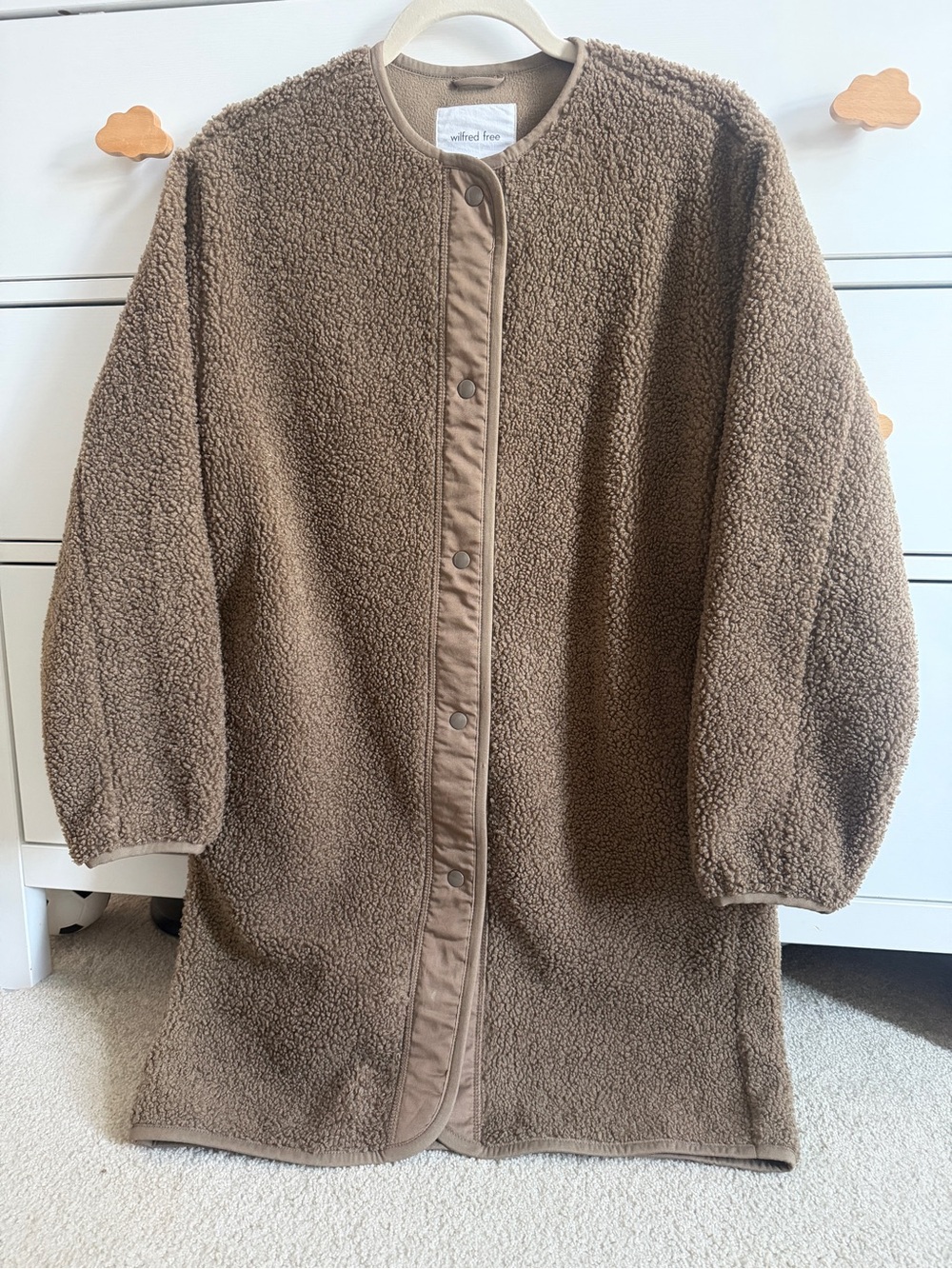 Wilfred Taupe Brown Teddy Jacket